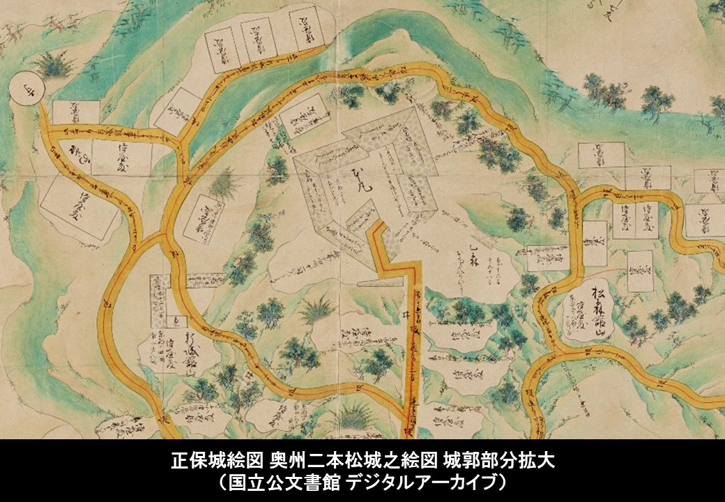 歴史の目的をめぐって 正保城絵図 奥州二本松城之絵図